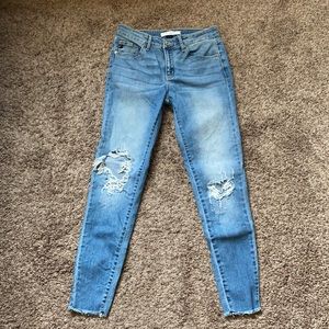 Raw Hem Skinny Jeans Size 5/26